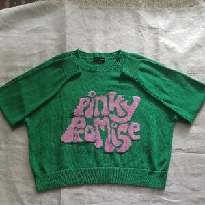 Pinky Promise Green Sweater